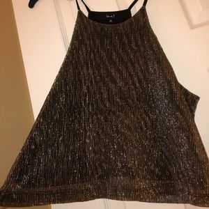 Gold/silver shimmer Racer Back Top